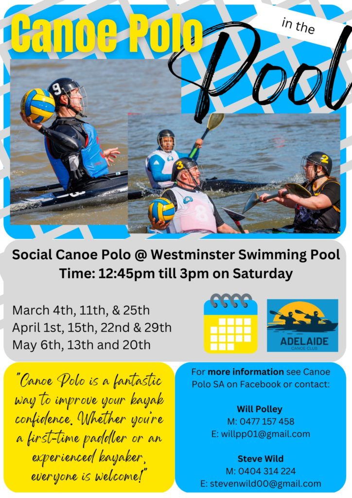 Canoe Polo in the Pool Paddle South Australia